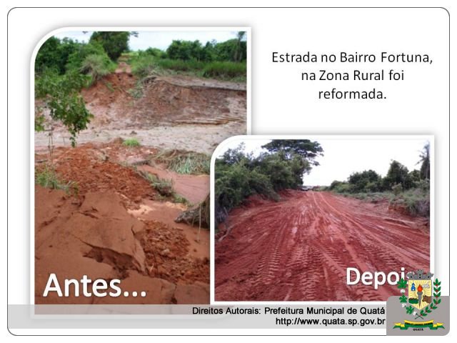 Notícia Obras em estrada vicinal no bairro Fortuna foram finalizadas