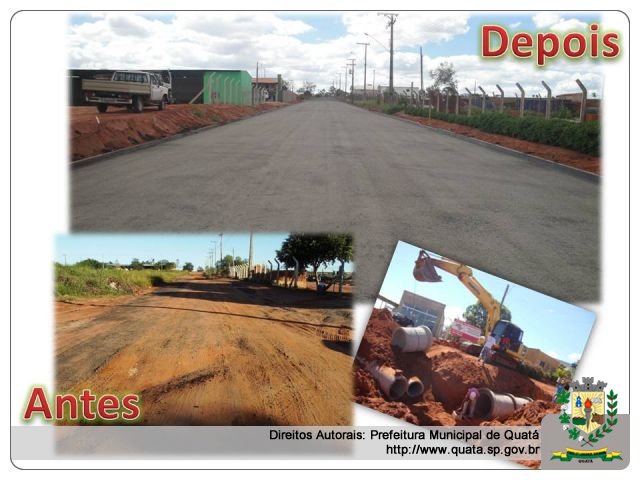 Notícia Avenida Elizio Marques do Distrito Industrial de Quatá acaba de ser asfaltada