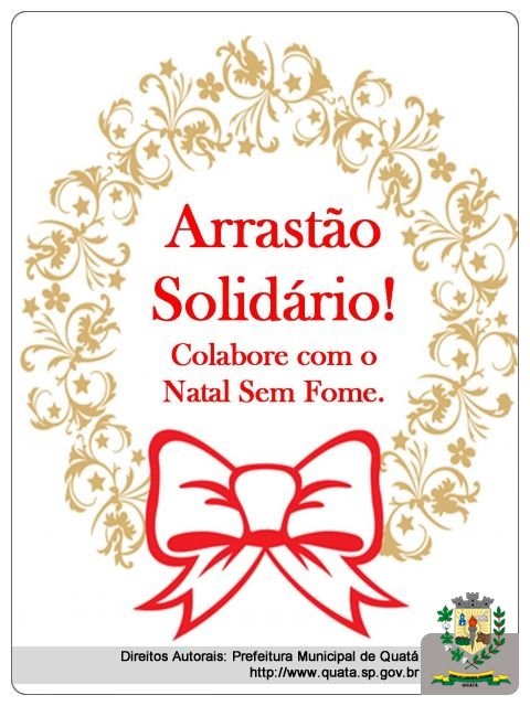 Notícia Secretaria de Promoção Social realizará arrastão solidário em prol ao Natal Sem Fome