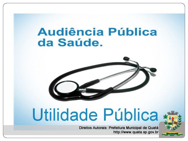 Notícia Secretaria da Saúde realizará audiência pública dia 28 de janeiro