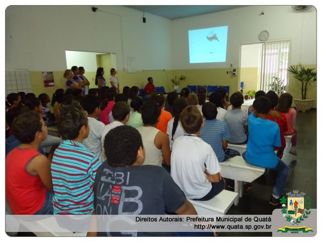 Notícia Alunos da rede municipal de ensino participam de palestra com orientações sobre a Dengue