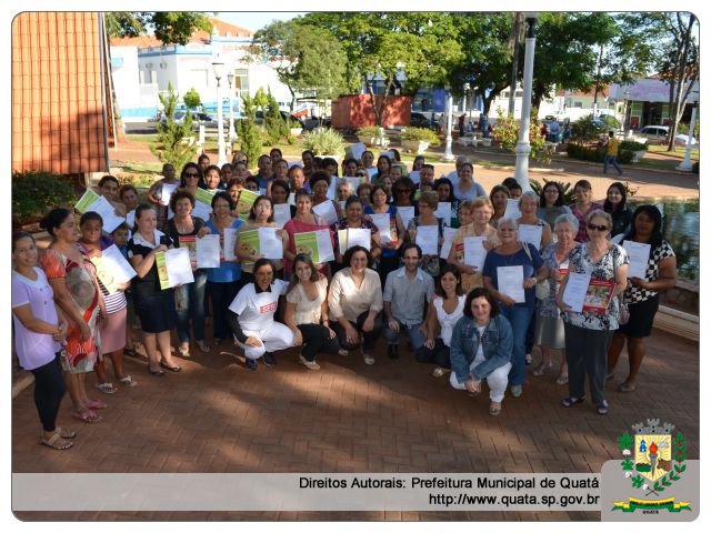 Notícia Alunos de Quatá recebem certificado e livro do curso Alimente-se Bem-Encerramento da 3ª edição do programa contou com a presença da prefeita Lu