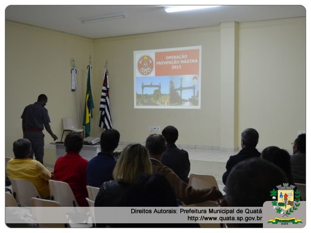 Notícia Corpo de Bombeiros ministra  palestra em Quatá-Auto de Vistoria será realizado em toda a cidade, exceto nas residências
