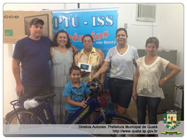 Notícia Ganhadores recebem prêmios do IPTU-Bicicleta é sorteada na virada de ano durante  a campanha de recolhimento de garrafas