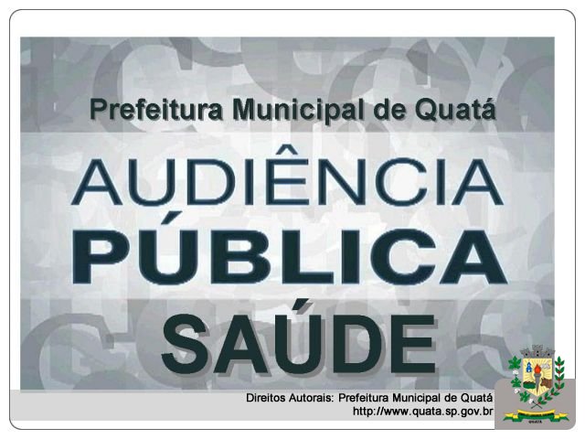 Notícia Participe da Audiência Pública da Saúde