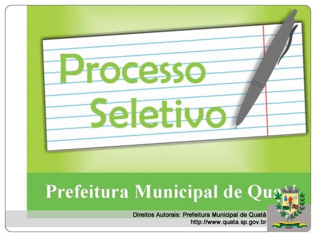 Notícia Edital para Processo Seletivo