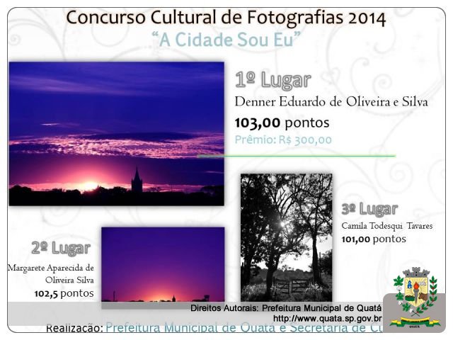 Notícia Resultado do Concurso Cultural de Fotografias