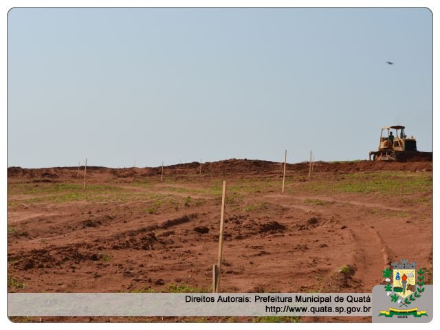 Notícia Terreno onde serão construídas as 126 casas da CDHU está em fase de marcação