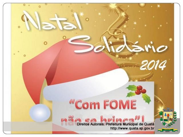 Notícia Colabore com a Campanha Natal Solidário 2014