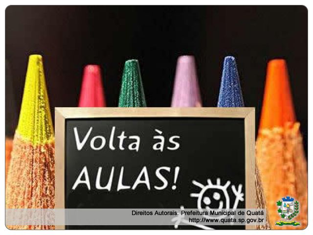 Notícia Volta às Aulas 2015 - Rede Municipal de Ensino