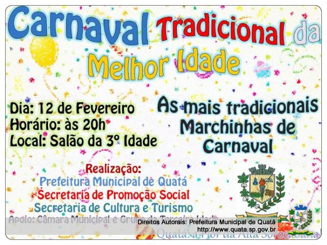Notícia Carnaval da Terceira Idade 2015