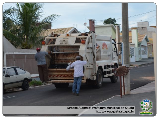 Notícia Coleta de lixo está sendo normalizada em Quatá