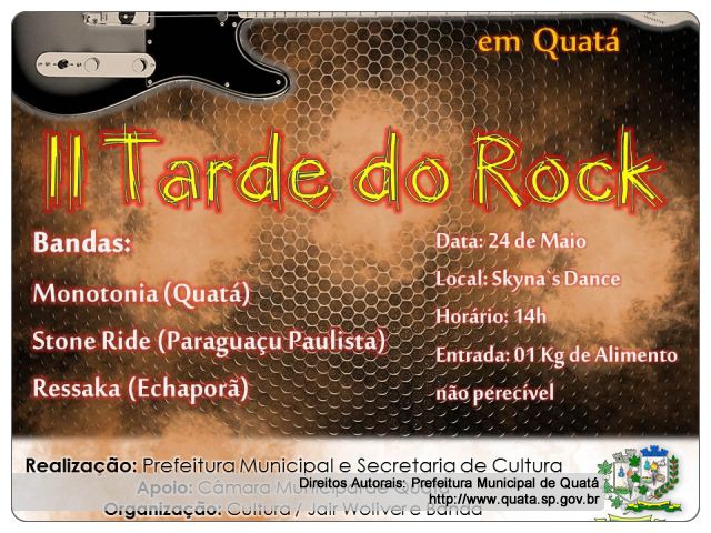 Notícia II Tarde do Rock em Quatá