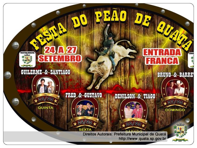 Notícia Festa do Peão de Quatá: de 24 a 27/09/15
