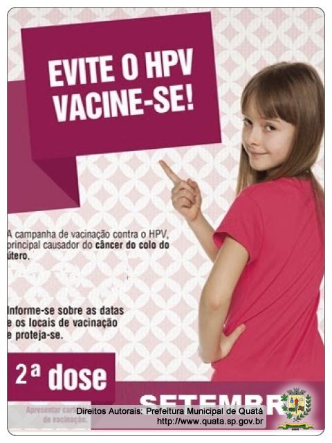 Notícia Campanha de Vacinação contra HPV - 2ª dose