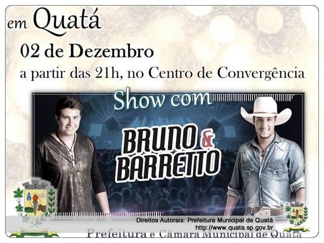 Notícia Show com Bruno e Barreto: 02/12/15