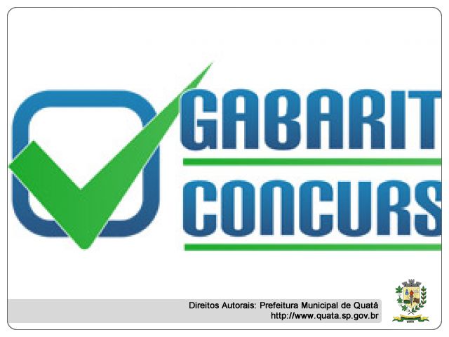 Notícia Gabarito do Concurso Público