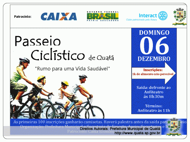 Notícia Passeio Ciclístico de Quatá - 