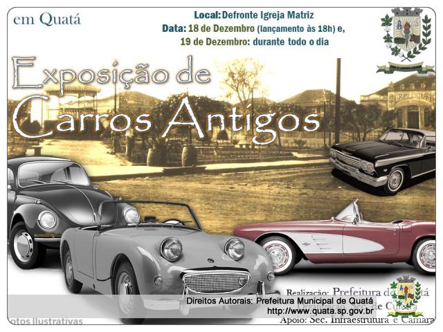Notícia Exposição de Carros Antigos