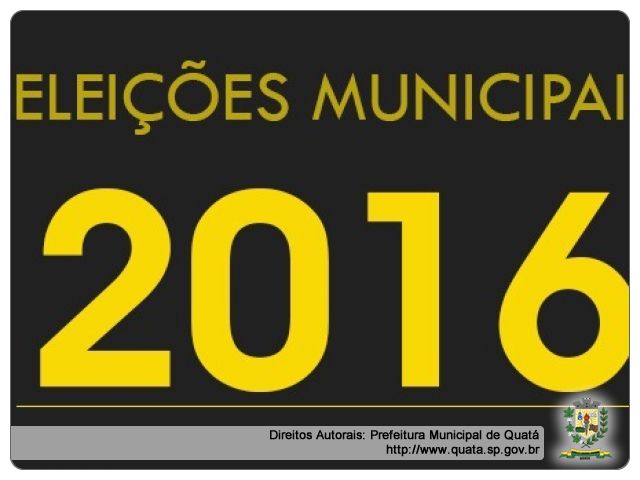 Notícia Informações para Eleições 2016