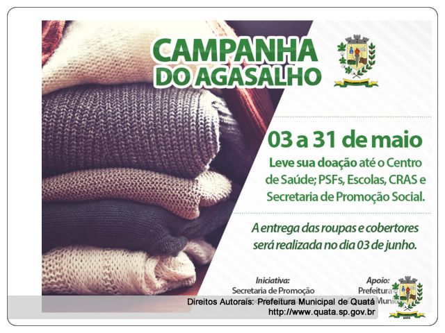 Notícia Campanha do agasalho 2016