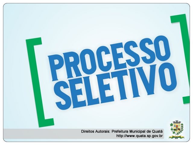 Notícia PROCESSO SELETIVO Nº 01/2016 - Educação