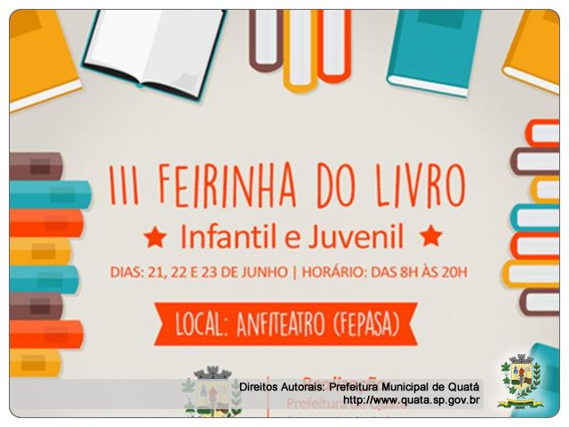 Notícia III Feirinha do Livro - Infantil e Juvenil