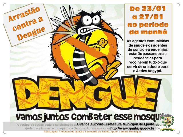 Notícia Colabore com o Arrastão contra o mosquito Aedes Aegypti