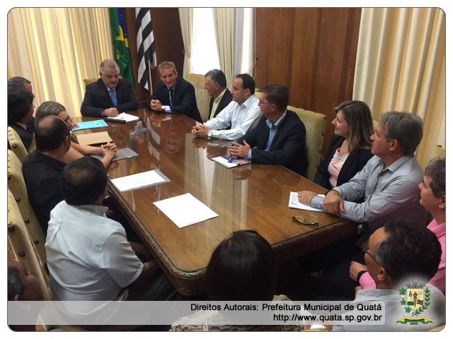 Notícia Quatá marca presença em audiência com o Deputado Ed Thomas e o vice-governador