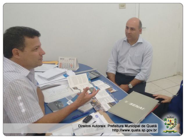 Notícia Marcelo recebe visita de representantes do SENAI