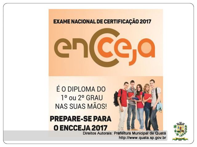 Notícia ENCCEJA -  Exame Nacional para Certificação de Competências para Jovens e Adultos