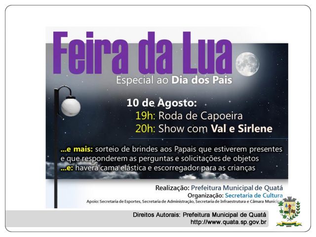 Notícia Feira da Lua especial Dia dos Pais