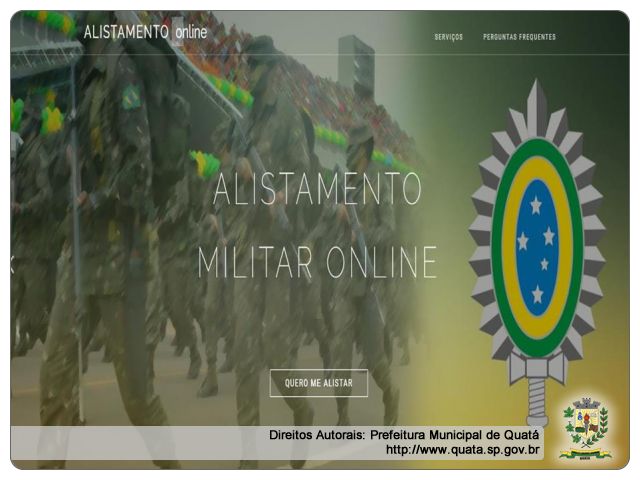 Notícia ALISTAMENTO MILITAR ON LINE COMEÇA EM 2018