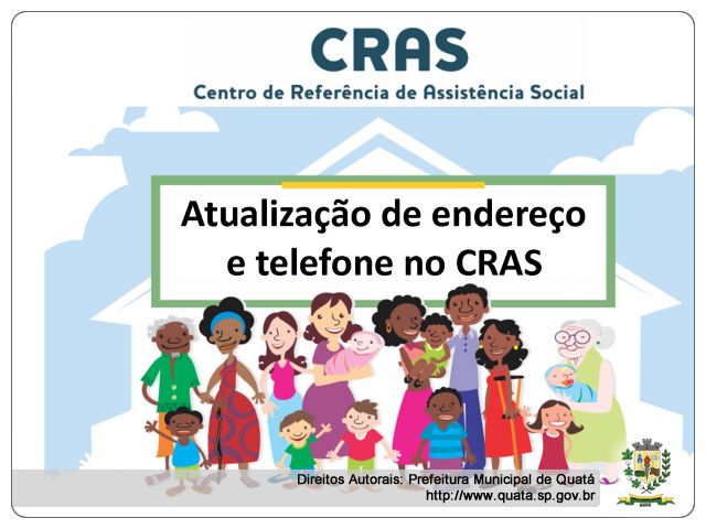 Notícia Atualização de endereço e telefone no CRAS