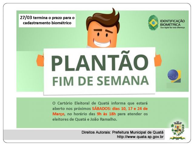 Notícia O CARTÓRIO ESTARÁ ABERTO NOS PRÓXIMOS SÁBADOS