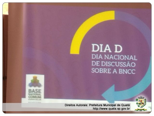 Notícia Corpo Docente das Escolas Municipais de Quatá participam do Dia D de discussão da BNCC