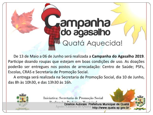 Notícia Campanha do Agasalho 2019