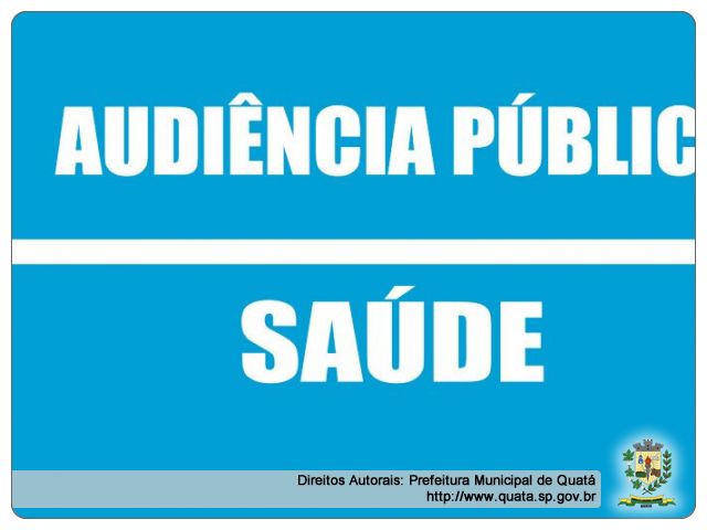 Notícia Audiência Pública da Saúde - 30/05/19