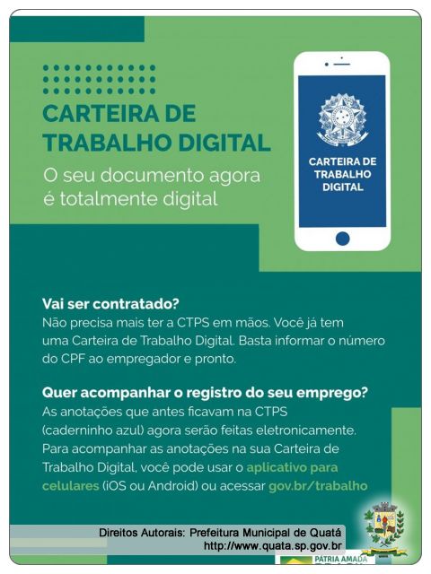 Notícia COMUNICADO: Emissão de Carteira de Trabalho