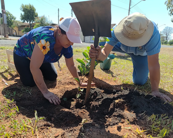 Foto Principal: Pomar Urbano Comunitário é implantado em Quatá