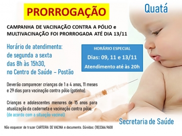 Foto 1: Campanha vai até dia 16/11 