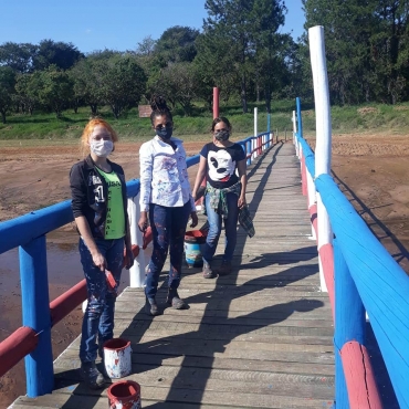 Foto 16: Obra de revitalização do Balneário entra na fase de pintura