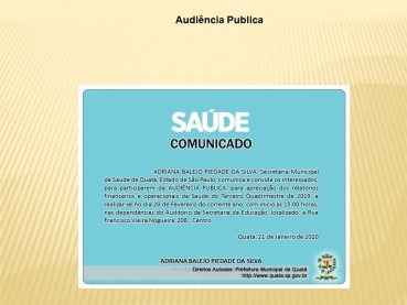 Foto 69: Audiência Pública da Saúde - 28 de Maio de 2020