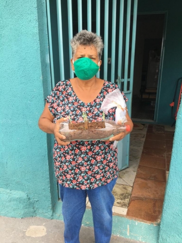 Foto 24: Atividade remota: CRAS entrega horta em garrafa pet
