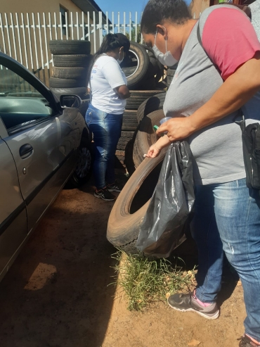 Foto 1: Saúde realiza mais um arrastão e recolhe dezenas de recipientes que acumulam água