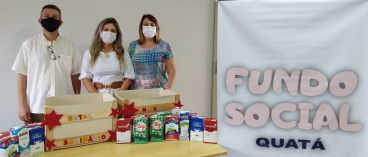 Foto 1: Empresas e comunidade doam alimentos que serão destinados para famílias carentes