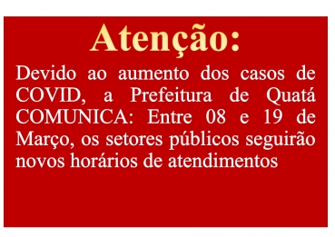 Notícia Prefeitura divulga novos horários de atendimento