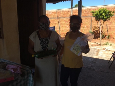 Foto 16: Atividade remota: CRAS entrega horta em garrafa pet