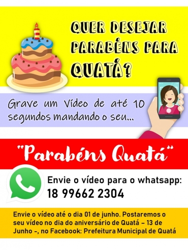 Foto 2: Comemore o Aniversário de Quatá. Parabéns para nossa linda cidade!