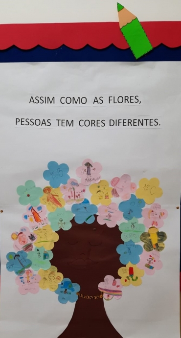 Foto 1: Disciplina de Arte desenvolve trabalho de conscientização